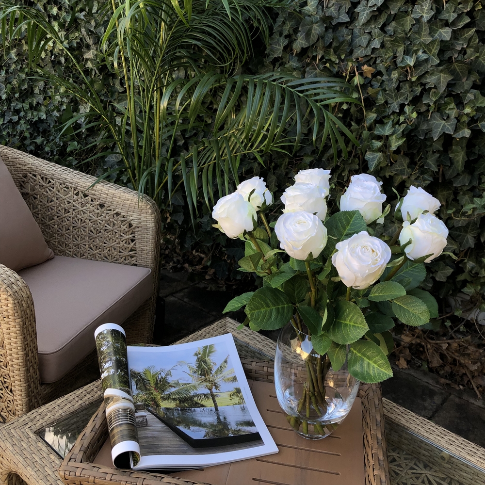 Композиция розы эсперанса 11шт белые