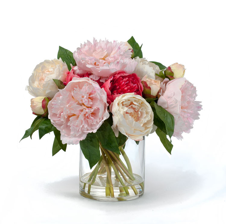 Композиция пионы букет Pione Grande в стекле с водой