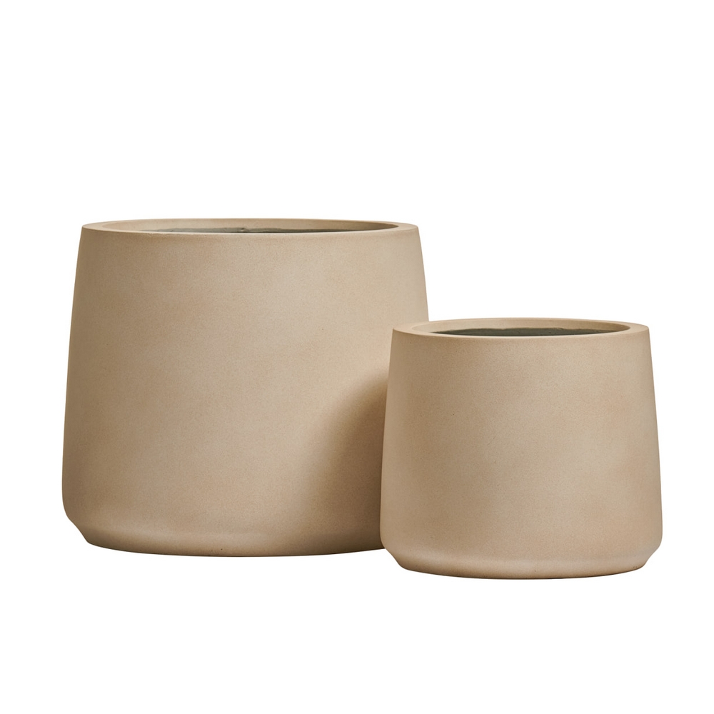 Кашпо TREEZ ERGO Fine Rock Чаша Cone Песок тёплый беж