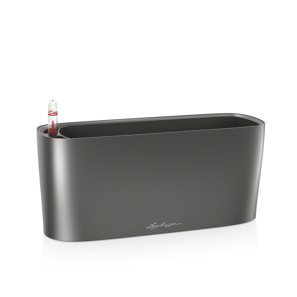 Кашпо Delta 10/20 - антрацит-металлик, 30 x 11 x 13