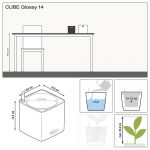 Кашпо Cube Glossy