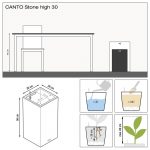 Кашпо Canto stone hight
