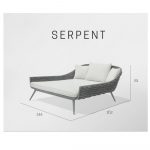 SERPENT лежак-кровать, ANTHRACITE-CARBON