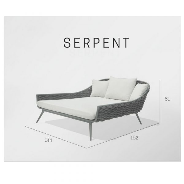 SERPENT лежак-кровать, ANTHRACITE-CARBON