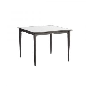 MOMA стол обеденный со стеклом 100x100 ANTHRACITE