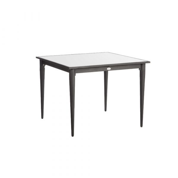 MOMA стол обеденный со стеклом 100x100 ANTHRACITE