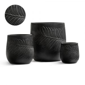 Кашпо TREEZ ERGO Nature Чаша Антрацит - 21 x 22