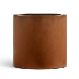 Кашпо TREEZ Effectory Corten Steel Цилиндр Кортеновская сталь Бархатистая окись