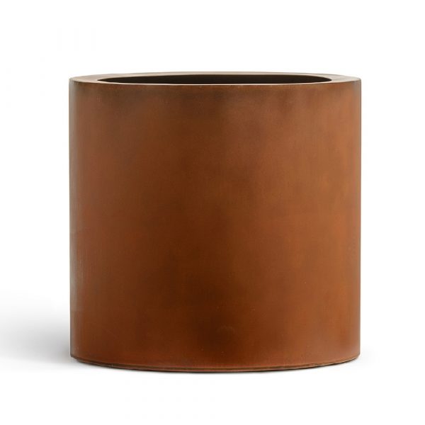 Кашпо TREEZ Effectory Corten Steel Цилиндр Кортеновская сталь Бархатистая окись