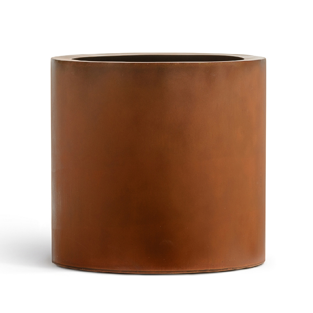 Кашпо TREEZ Effectory Corten Steel Цилиндр Кортеновская сталь Бархатистая окись