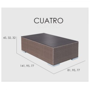 CUATRO-PACIFIK  журнальный  стол 95*95*32 см