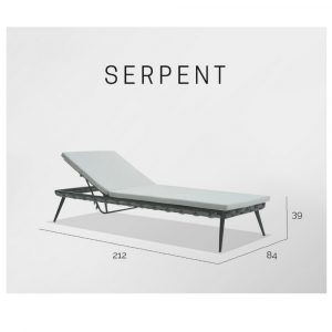 SERPENT лежак, ANTHRACITE-CARBON