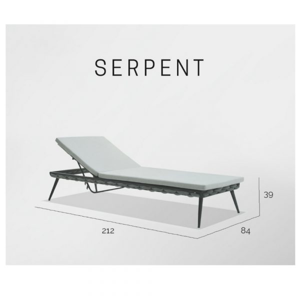 SERPENT лежак, ANTHRACITE-CARBON