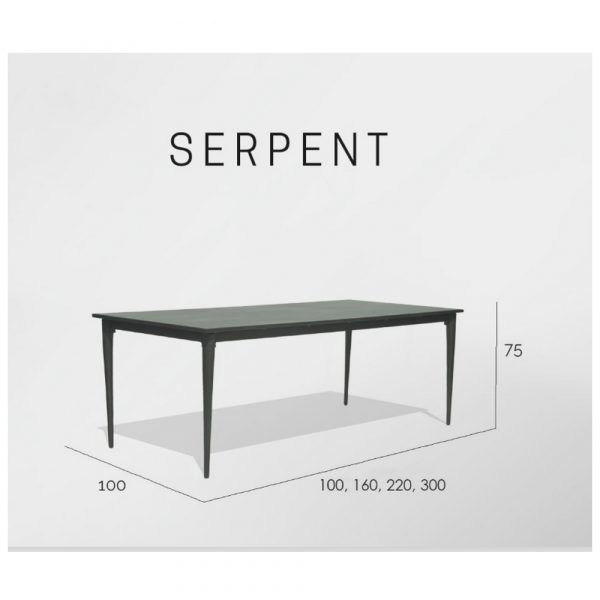 MOMA стол обеденный столешница стекло 220x100 ANTHRACITE