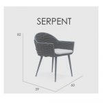 SERPENT кресло обеденное ANTHRACITE-CARBON
