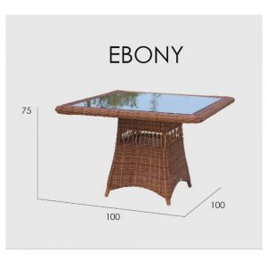 EBONY Cтол обеденный квадратный