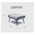 SERPENT банкетка ANTHRACITE-CARBON