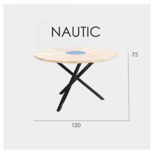 NAUTIC Cтол круглый  каркас Carbon matte