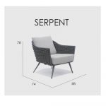 SERPENT кресло гостиное ANTHRACITE-CARBON