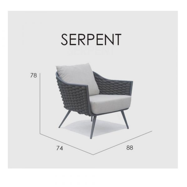 SERPENT кресло гостиное ANTHRACITE-CARBON