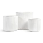 Кашпо Treez Ergo Jet Цилиндр Белый камень - 30 x 30