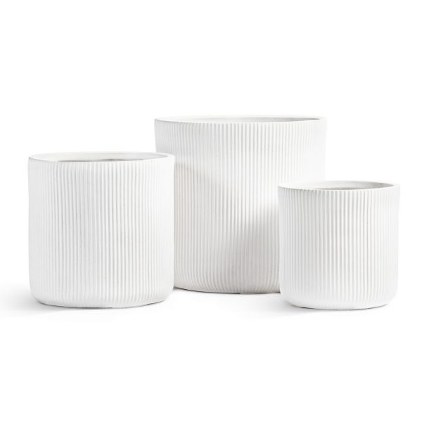 Кашпо Treez Ergo Jet Цилиндр Белый камень - 30 x 30