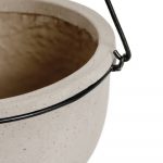 Кашпо TREEZ Effectory Beton Полусфера подвесная Белый песок