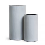Кашпо TREEZ Effectory Beton Высокий цилиндр Серый ледник - 31 x 60