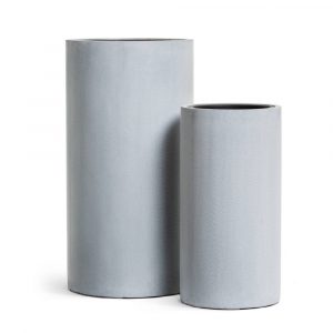 Кашпо TREEZ Effectory Beton Высокий цилиндр Серый ледник - 31 x 60