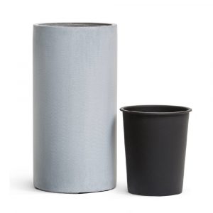 Кашпо TREEZ Effectory Beton Высокий цилиндр Серый ледник