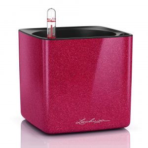 Кашпо Cube Glossy Kiss - вишневый