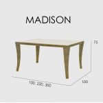 MADISON Cтол обеденный 100х100cм