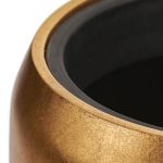 Кашпо TREEZ Effectory Metal Высокий округлый конус Сусальное золото