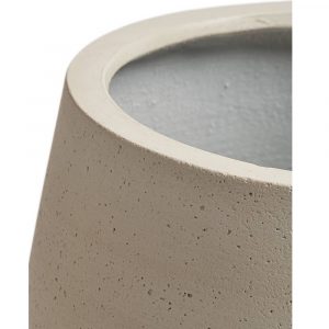 Кашпо TREEZ ERGO Fine Rock Design-чаша Classic Белый песок